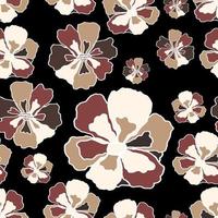 Seamless multi color drawing flower, Vector drawing pattern design for fashion clothes, wallpaper, decoration background.