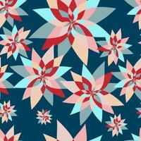 Flat drawing vector design, Sharp shape flowers multicolor for decoration background.