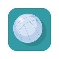 Abstract button icon volleyball ball on white background - Vector