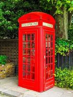 cabina telefónica roja hdr en londres foto