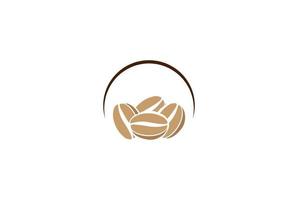 grano de café simple retro vintage para barra de café o vector de diseño de logotipo de etiqueta de producto