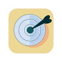 Abstract button icon target on white background - Vector