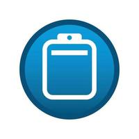 Round media statistics icon on white background - Vector