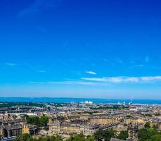 HDR Aerial view of Edinburgh from Calton Hill photo