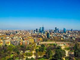 HDR Milan aerial view photo