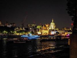 HDR River Thames in London at night photo