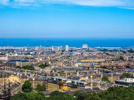 HDR Aerial view of Edinburgh from Calton Hill photo