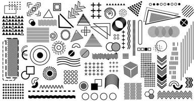 Big set of different abstract elements on a white background - Vector