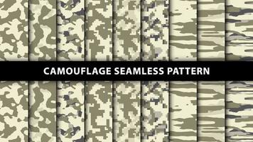 Military and army camouflage seamless pattern vector