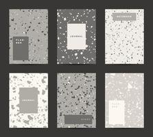 Terrazzo abstract cover page templates vector