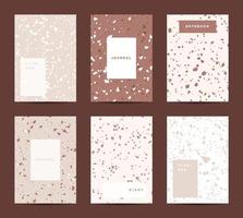 Terrazzo abstract cover page templates vector