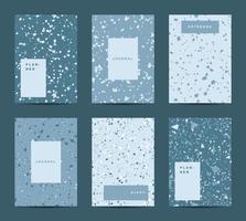 Terrazzo abstract cover page templates vector