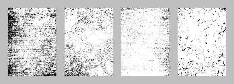 Set of grunge distressed texture background