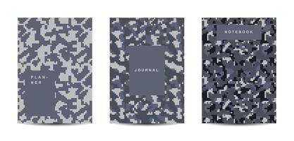 Military and army camouflage abstract cover notebook vector