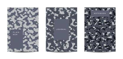 Military and army camouflage abstract cover notebook vector