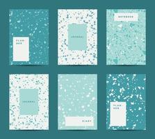 Terrazzo abstract cover page templates vector