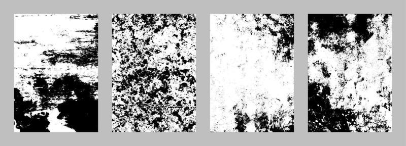 Set of grunge distressed texture background