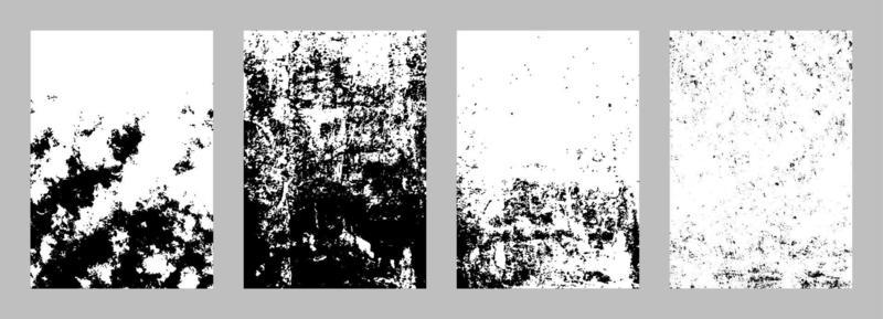 Set of grunge distressed texture background