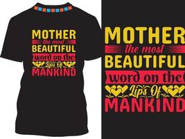 Mother the most beautiful word on the lips of mankind vector