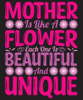 la madre es como una flor cada uno es hermoso y único vector