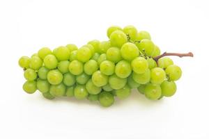 fresh green grape on white background photo
