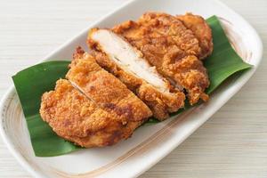 fried chicken with sticky rice photo