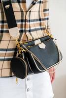 woman leather bag cross body photo