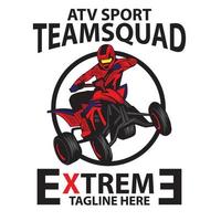 escuadrón atv, un deporte de logotipo de ilustración vector