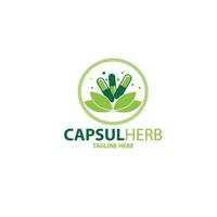 medicina herbal en capsulas vector