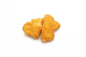 fried chicken nugget on white background photo