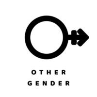 other Gender Symbol related vector glyph icon. Isolated on white background. Vector illustration.