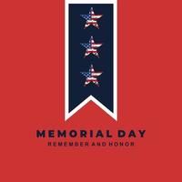 american memorial day vector illustration