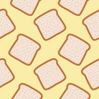 bread or toast seamless pattern vector illustration