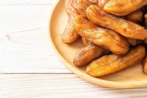 sun dried banana on plate photo