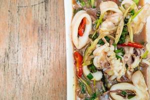 Stir Fried Squid or Octopus with Shrimp Paste photo