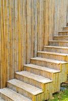 beautiful outdoor bamboo stair step photo