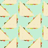 Sandwich Seamless Pattern Background Vector Design