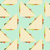 Sandwich Seamless Pattern Background Vector Design