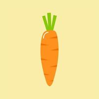 zanahoria fresca, verdura, comida, estilo plano vectorial. icono de zanahoria plana naranja vectorial. símbolo vegetal vectorial en estilo plano.