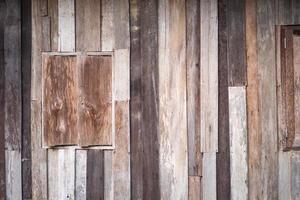 Old wood wall with window for background. photo