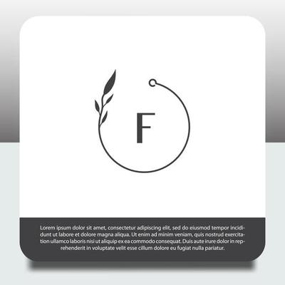 logo design template, with hand drawn beautiful plant icon