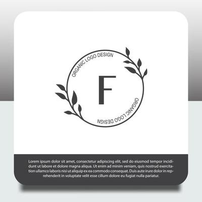 logo design template, with hand drawn beautiful plant icon