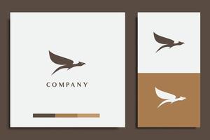 sport logo design template, with eagle silhouette icon vector