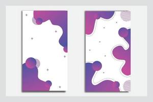 fluid background design template, accompanied by a variety of color designs vector