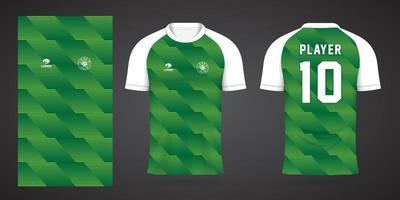 plantilla de diseño de deporte de camiseta de fútbol verde vector