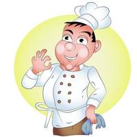 personaje de dibujos animados de chef vector