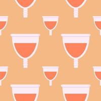 menstrual cup seamless pattern vector illustration