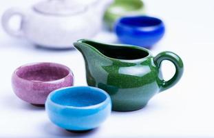 Set of cups for drinking tea. photo