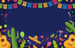 Mexican Fiesta Theme Round Backdrop