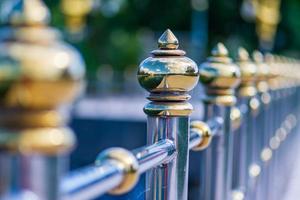 Aluminium fence in the park photo